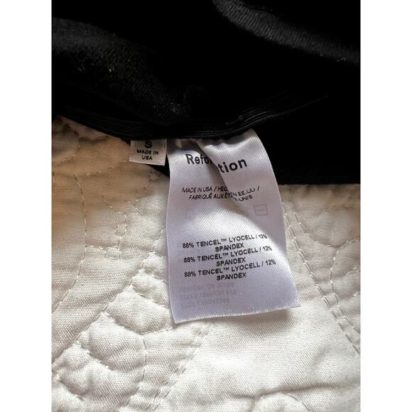 Reformation Black Esra Queen Top Long Sleeve, Ruched Size Small - Picture 6 of 6